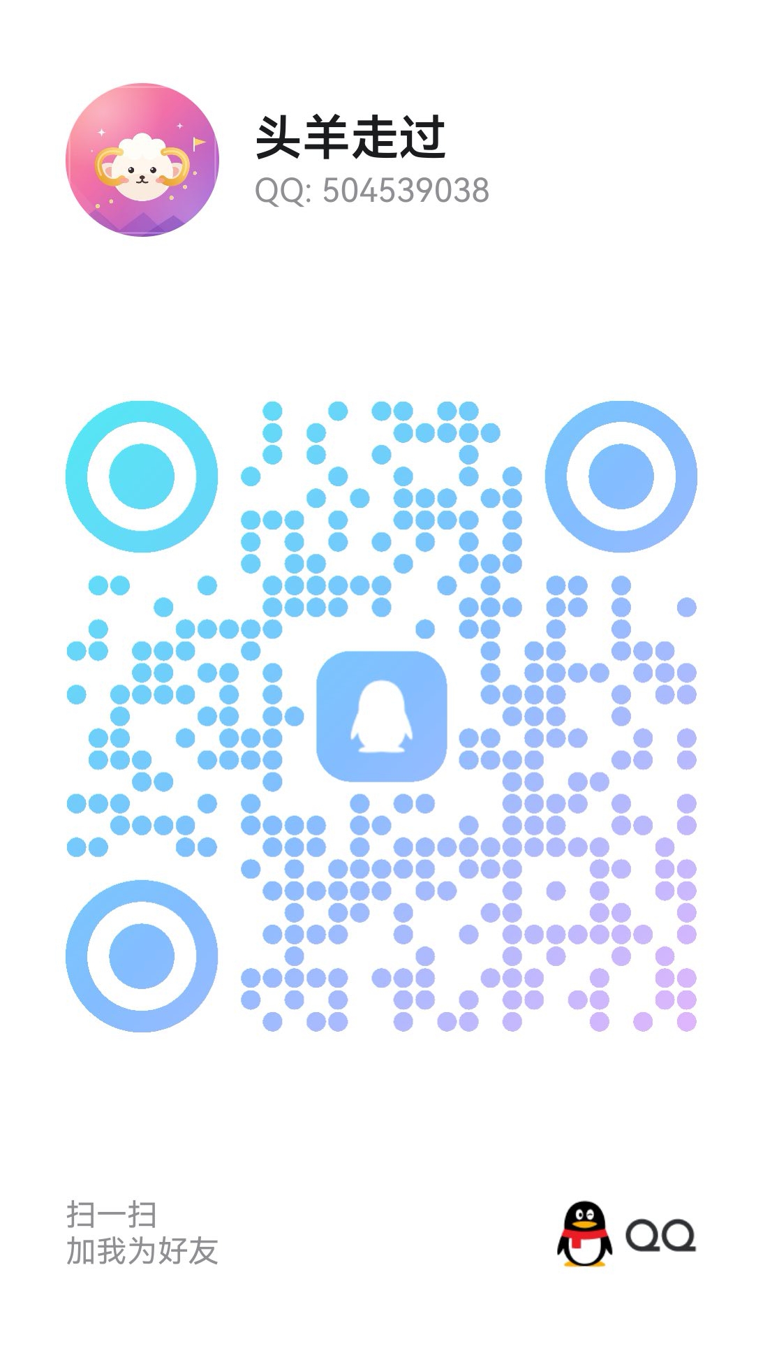 客服与商务合作 QQ 二维码